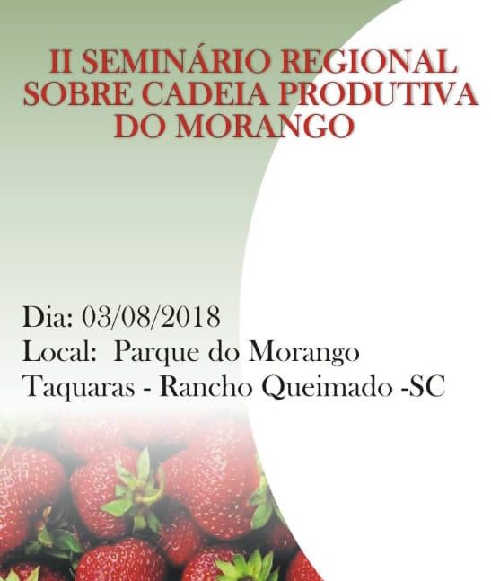 II Seminário Regional sobre Cadeia Produtiva do Morango