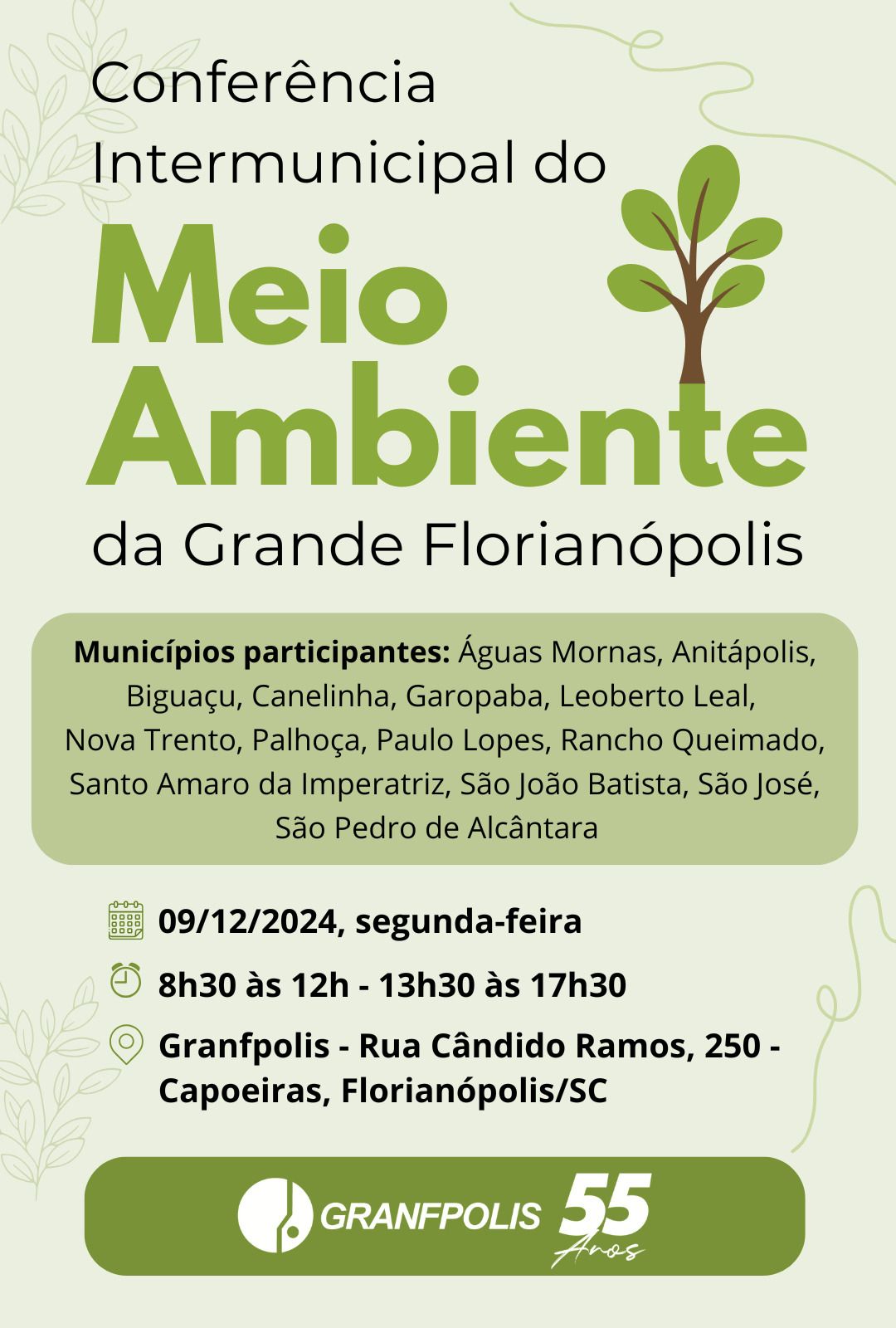 Conferência Intermunicipal do Meio Ambiente -  Dia 9 de Dezembro de 2024